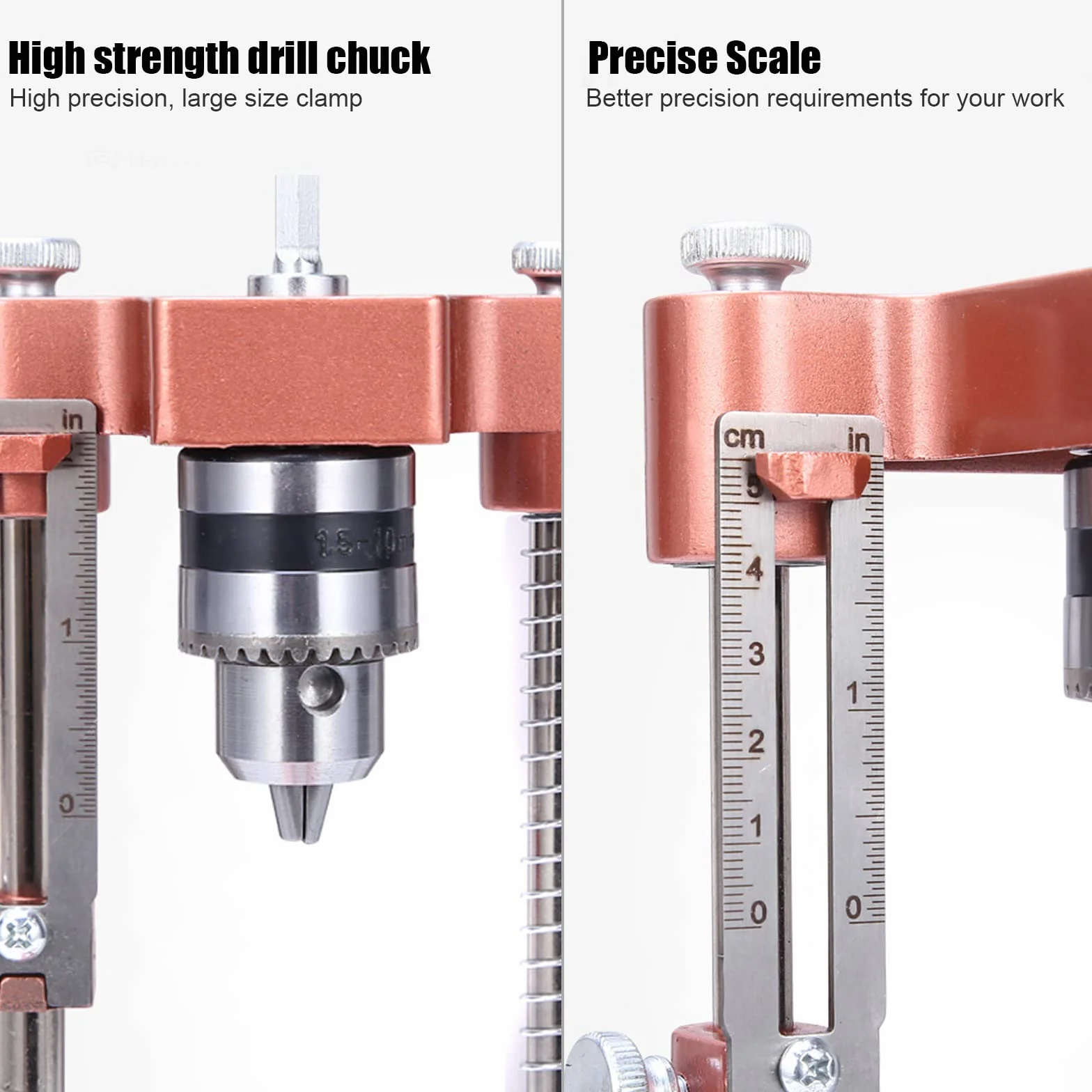 Annodatore con supporto per trapano, guida per segnatrici regolabile, strumento portatile di precisione per la lavorazione del legno, guida per trapano per utensili manuali, set di guida verticale