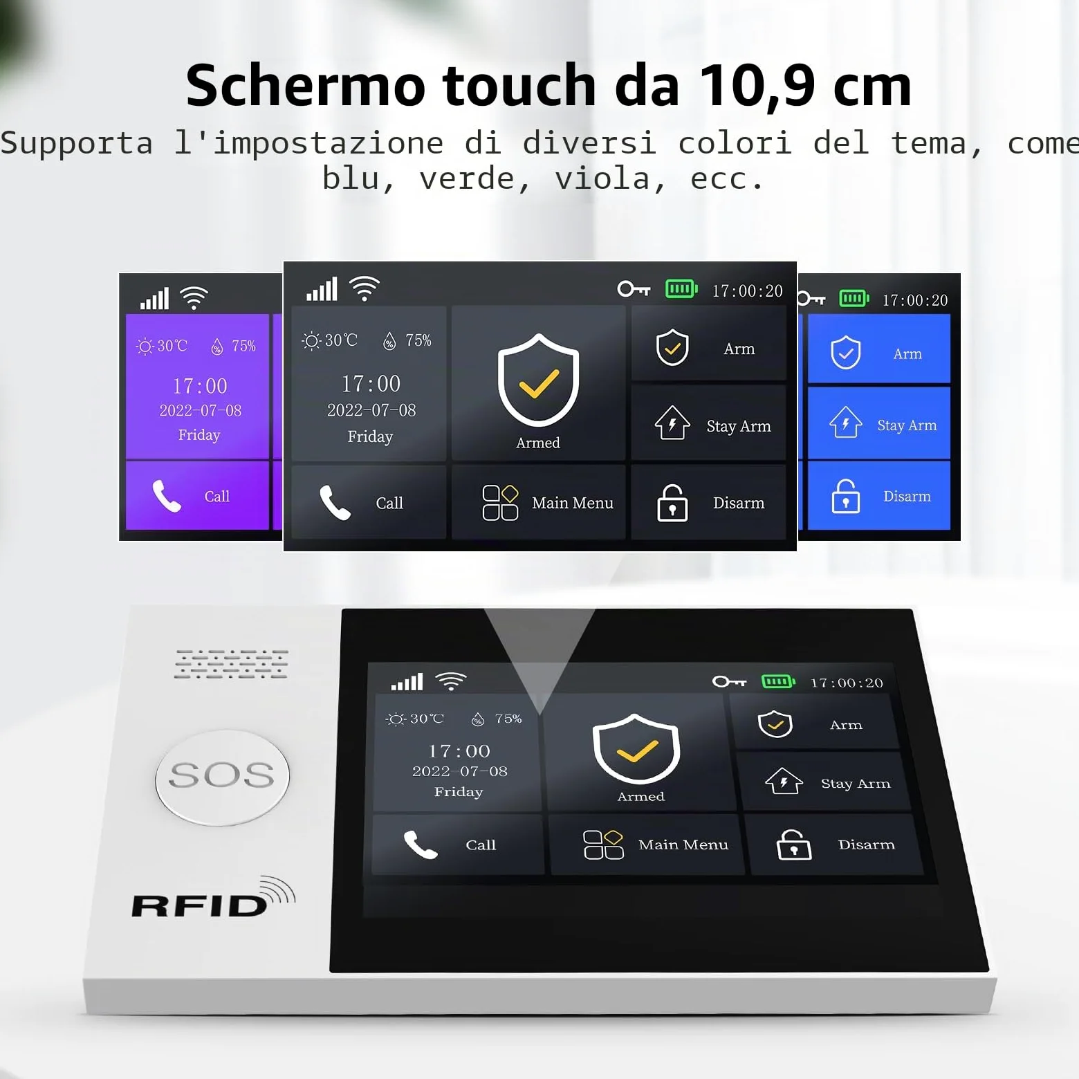 XNY 4.3'' Schermo Tattile Completo Allarme Casa Senza Fili con Telecamera, Allarme Casa 4G/WiFi, Antifurto Casa Wireless con APP, Sirena Esterna, Sensore di movimento, Sensore Porta, Telecomando