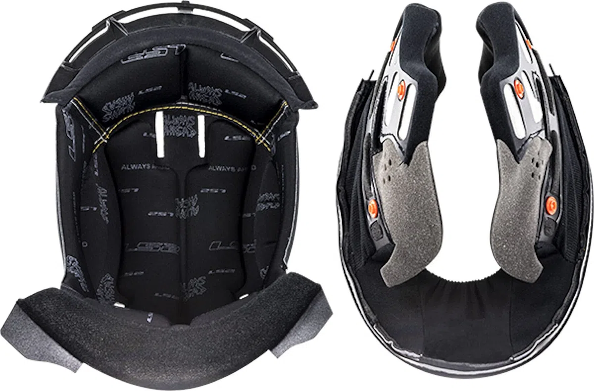 LS2 FF399 Valiant Fodera interna & Guanciale (Black,XL)