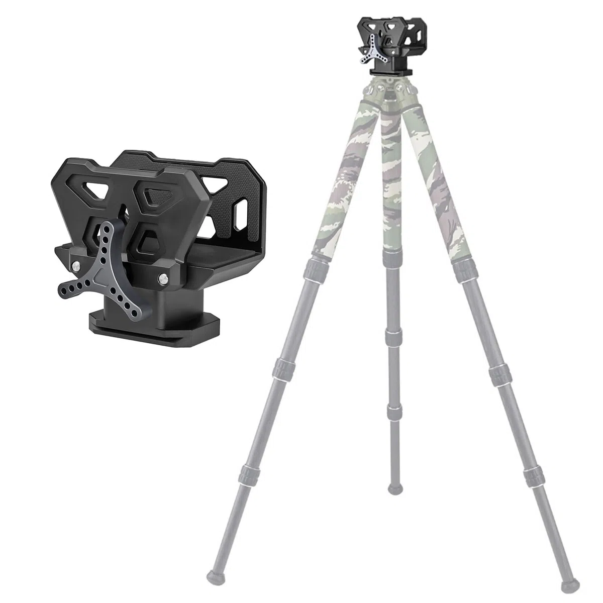 Lega di alluminio Resto Selle Treppiede Resto Morse Mount Morsetti Adattatore Esterno Con 3/8 Pollice Thread