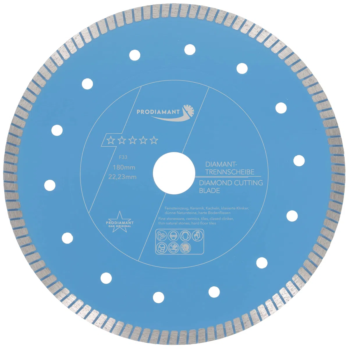 PRODIAMANT Disco diamantato Premium piastrella 180 mm x 22,2 mm Disco diamantato PDX83.975 180mm