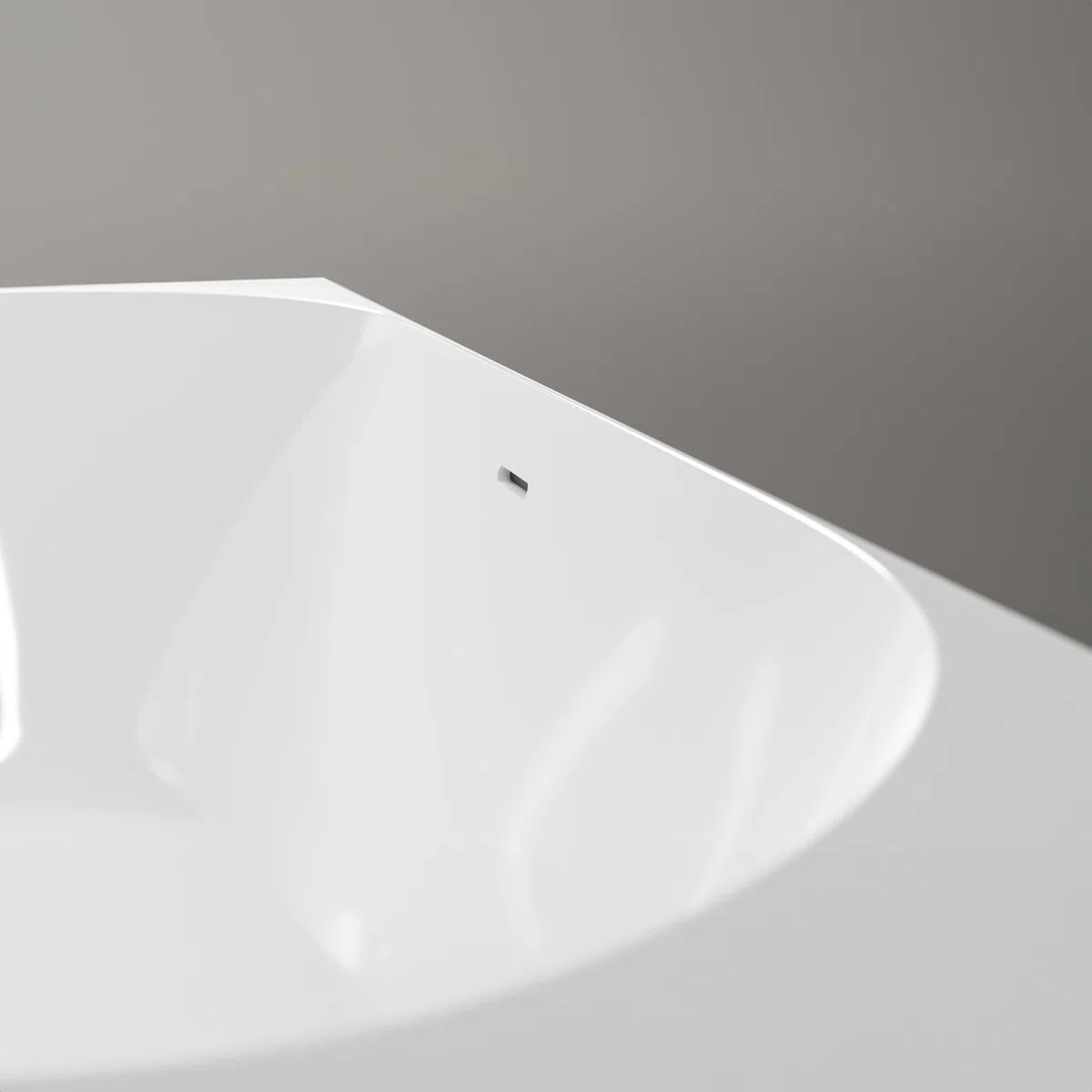Vasca da bagno freestanding NOVA SLIM LINE - bianco lucido - installazione a destra - Senza rubinetteria, Senza sistema di drennaggio, 150 x 78 cm