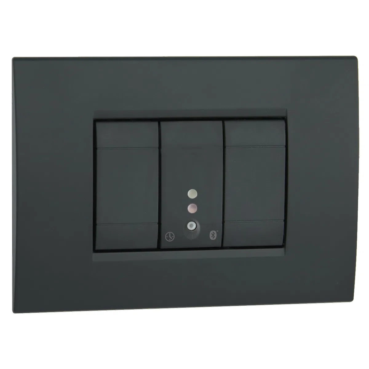 VEMER VE798300 MINI TIME - Interruttore Orario Digitale Bluetooth da Incasso 1 Modulo, Timer con Programmazione Oraria e Astronomica via App per Luci, Cancelli, Tapparelle, Grigio