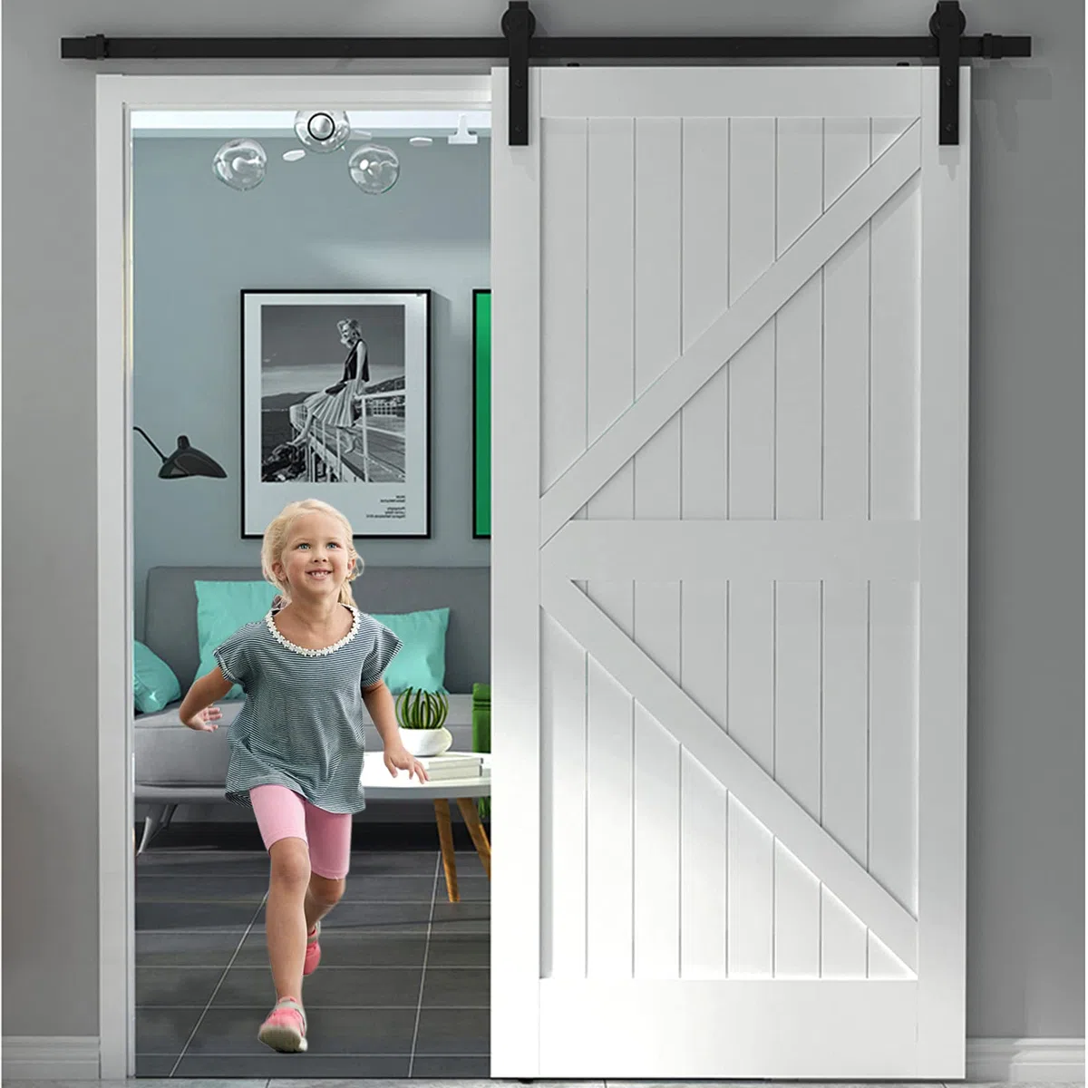 ACXIN Set di Raccordi per Porte Scorrevoli, 183 cm, per Porte Interne