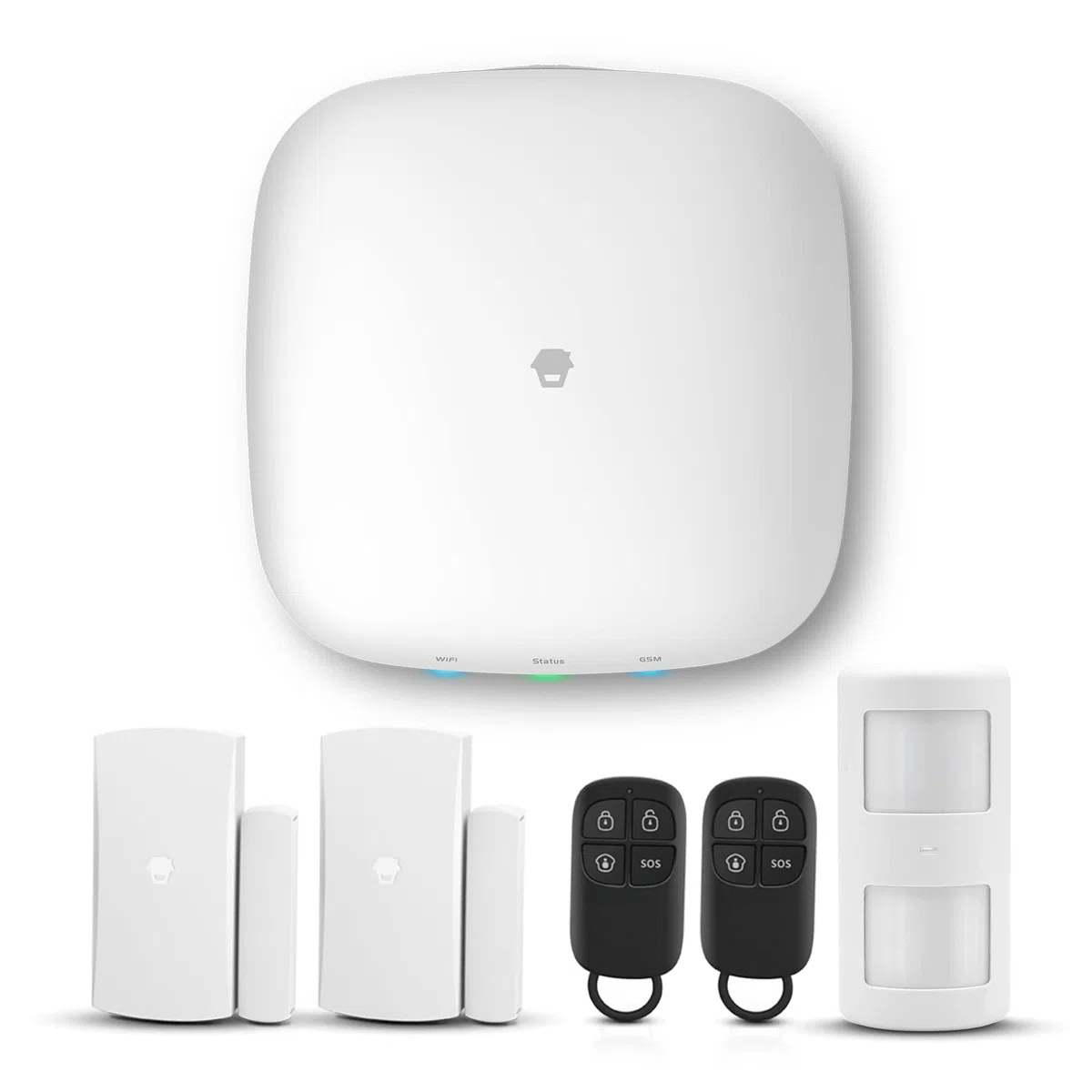 Chuango LTE-400 - Allarme domestico senza fili con sirena - Sistema di sicurezza domestica - Apriporta e finestra - Hub, sensori e telecomando - Allarme intelligente Wifi/4G