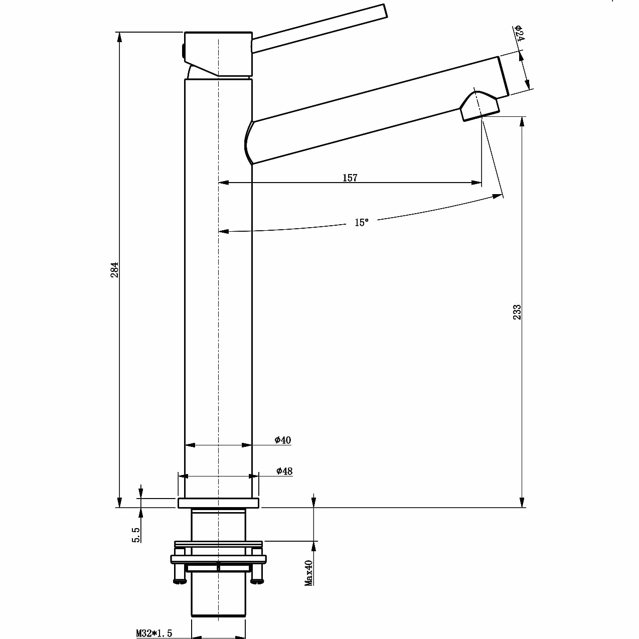 Rubinetto Lavabo Alto Oro, Angolo di Uscita Dell'acqua Umanizzato, Miscelatore Monocomando da Appoggio per Bagno, Acciaio Inox 304, Acqua Calda e Fredda, Aeratore Rimovibile