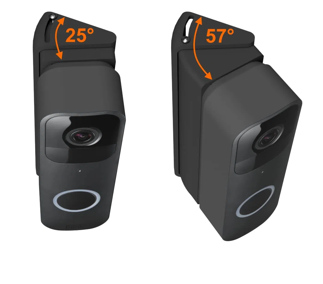 Cuneo regolabile per BlinkDoorbell | Staffa di montaggio regolabile ad angolo 25-57 gradi 25/30/35/40/45/50/55 gradi sottile e forte
