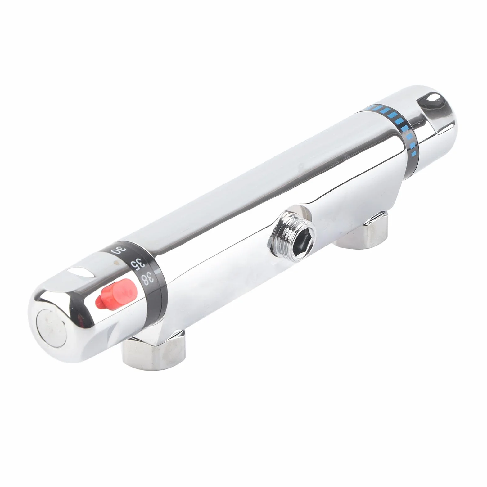 Valvola per Doccia Valvola Miscelatrice Acqua a Temperatura Costante Accessorio per Doccia Antiscottatura per Sicurezza Familiare Ottone (Ugello verso l'alto)