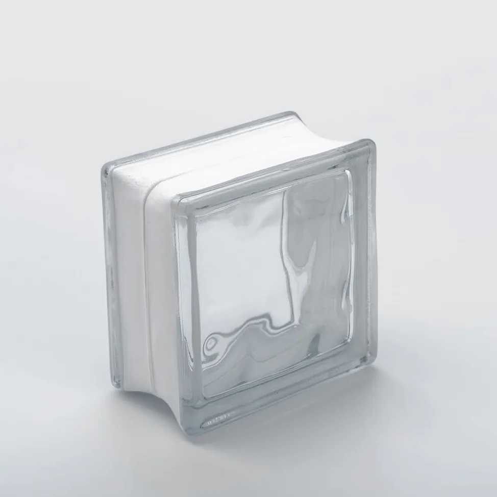 Fuchs Design Blocchi in vetro nuvola trasparente, 14,5 x 14,5 x 8 cm, 10 pezzi