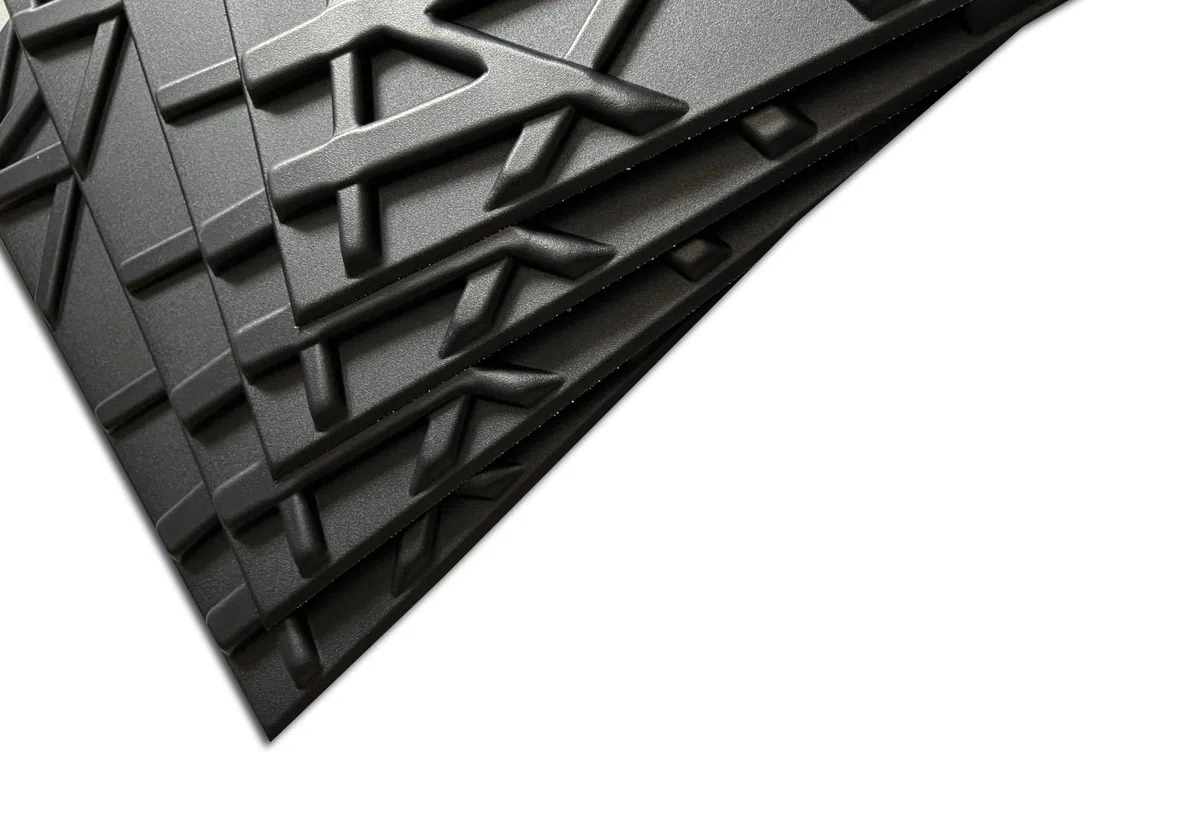 DECCART - Pannelli Decorativi Per Pareti 3D - Pannelli Murali - Pannello Decorativo Parete - Polistirolo PSE - 50x50 cm Line, Nero,5m2