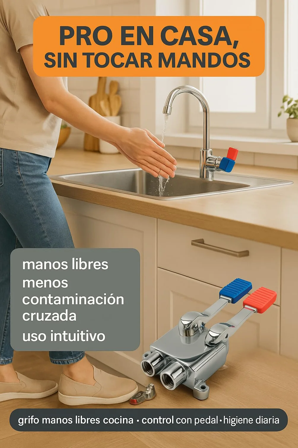 Linea Bianca - Pedale miscelatore acqua fredda/calda