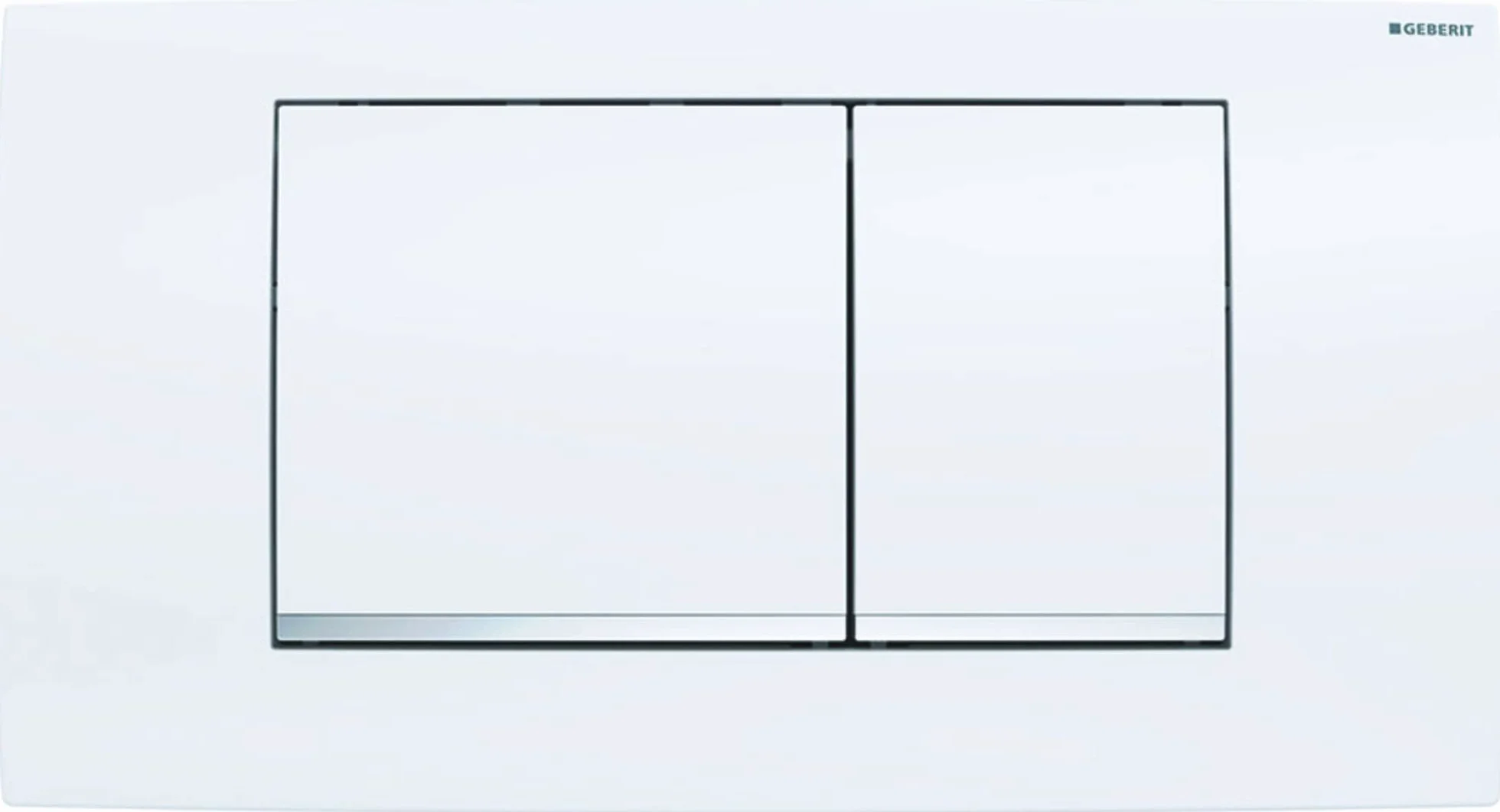 Geberit 115.899.KJ.1 Placca di Comando Twinline per risciacquo a 2 quantità, 34 x 18.5 x 3.2 cm, Bianco