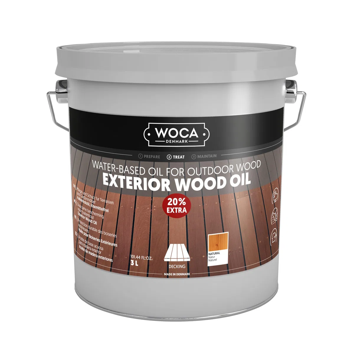 Woca esterno 617981 a olio, naturale, 3 litro