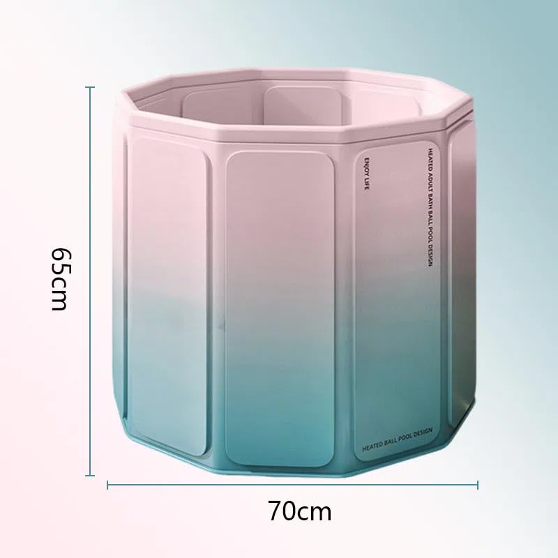 Simcat Vasca da bagno pieghevole portatile, vasca da bagno per il ghiaccio per l'allenamento di terapia dell'acqua fredda, vasche da bagno indipendenti per doccia spa (rosa)