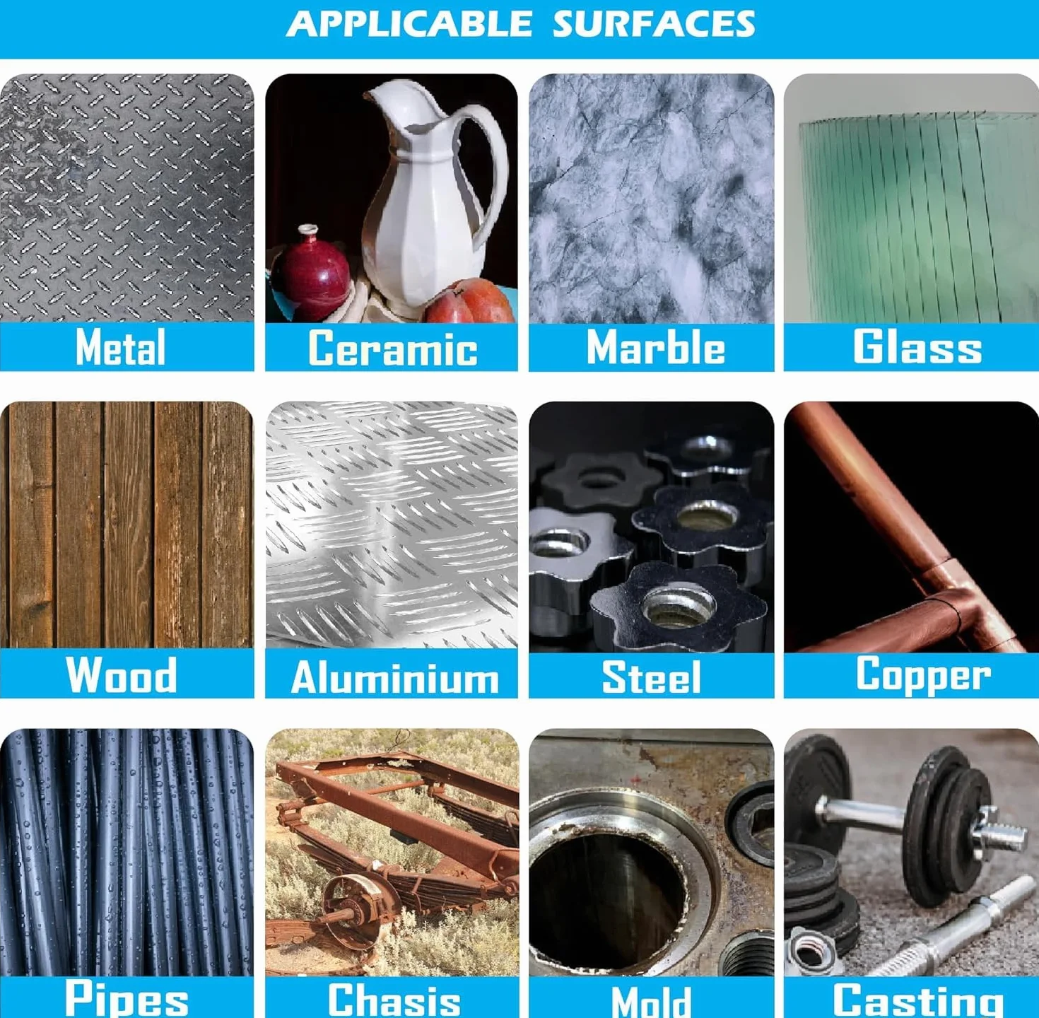 Confezione da 5 realizzato con SC BS nastro abrasivo non tessuto levigatrice per tubi levigatrice a nastro Grado: molto fine, colore: blu, 40 mm x 760 mm
