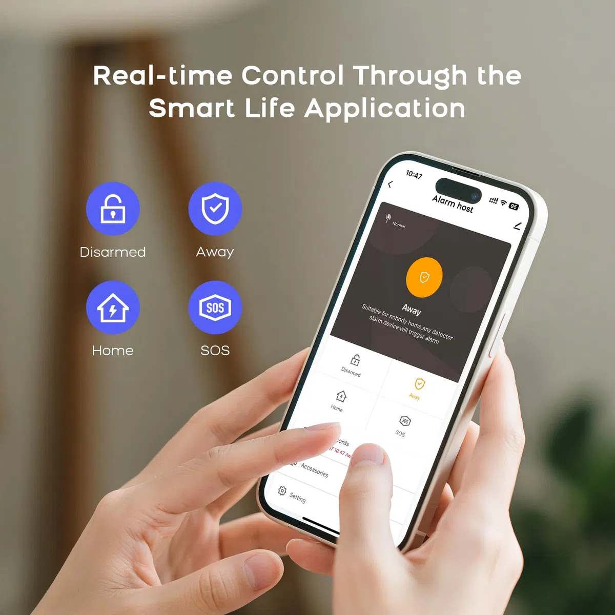 Sistema di Allarme GSM/WiFi con Sirena di Allarme da 120 dB, Telecomando Intelligente, display LCD, Annuncio vocale, Sicurezza per casa, ufficio