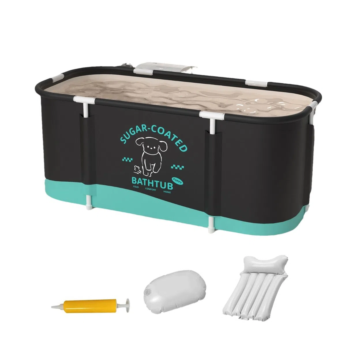 Vasca da Bagno Portatile e Pieghevole Per Adulti - SPA 110 x 60 x 50 cm Con Sistema di Controllo Temperatura Fredda e Calda Per Interni