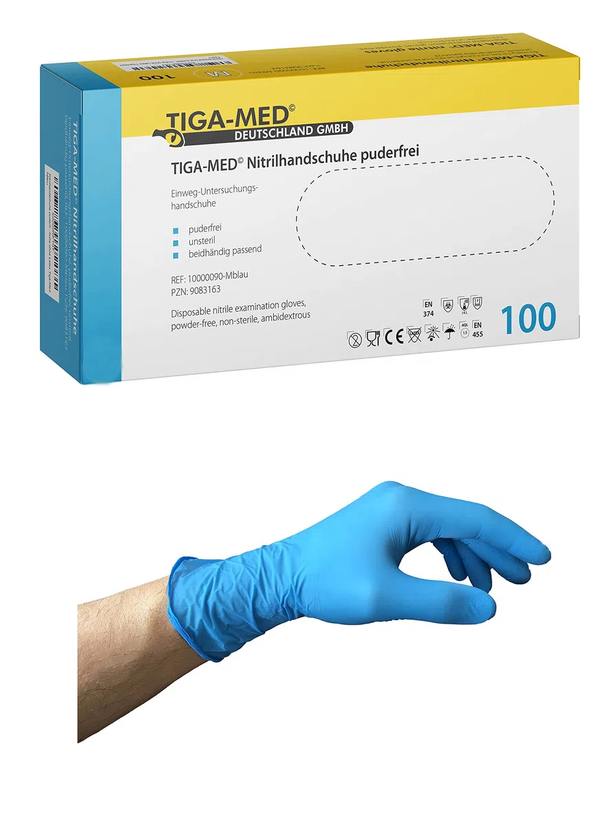 Guanti in nitrile S M L XL BIG Pack 1000/2000/4000 pezzi senza talco, senza lattice, guanti protettivi (S, 4000)