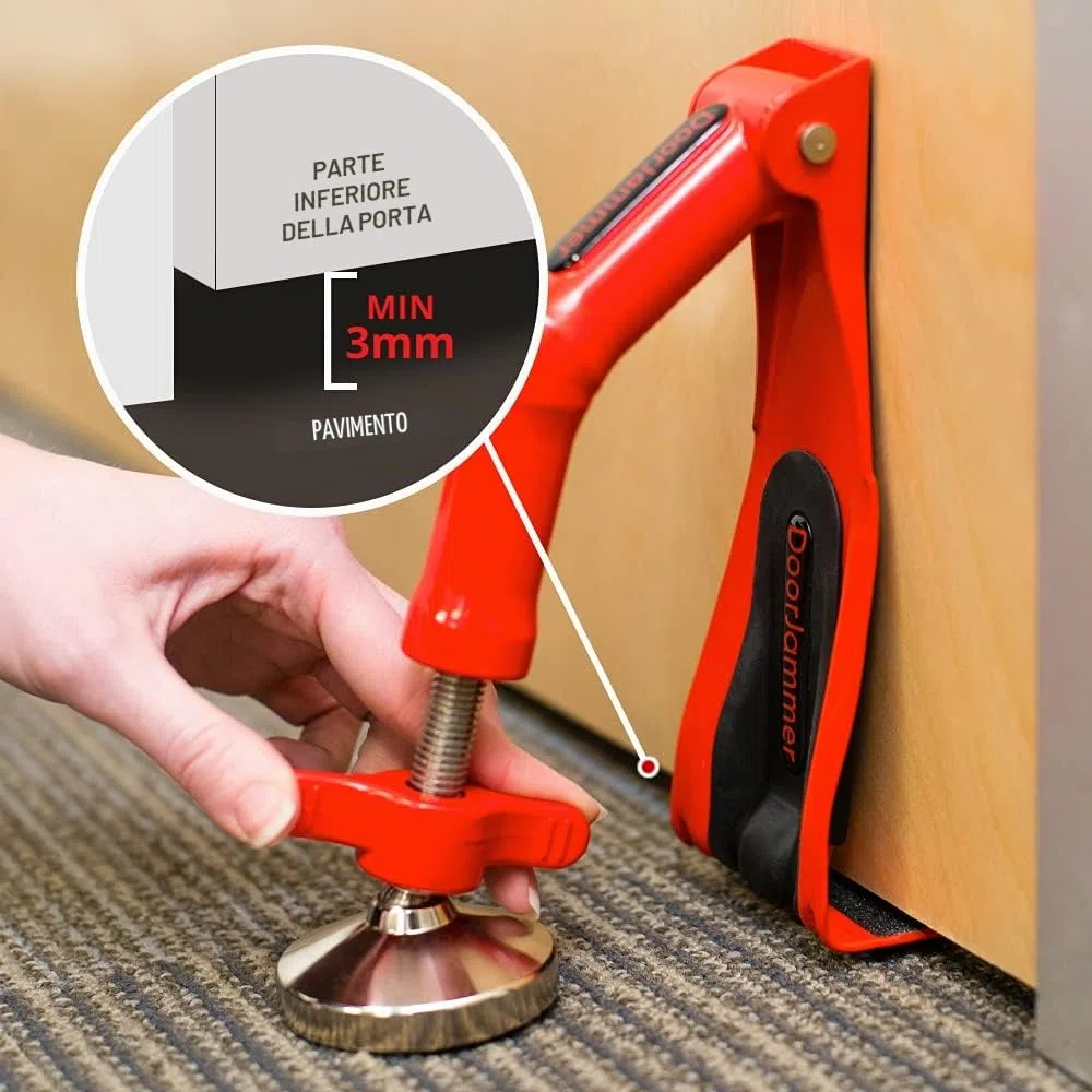 DoorJammer Supporto portatile per serratura della porta per sicurezza domestica e protezione personale (DJ4LD - Lockdown (edizione XL))