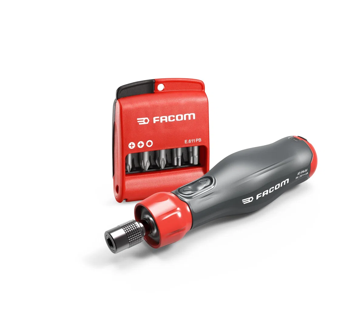 FACOM Cacciavite assistito 4V E-PROTWIST con punte PH-PZ-6 Pans Hex - Set di 12 pezzi - ATPA4V.J12IPB