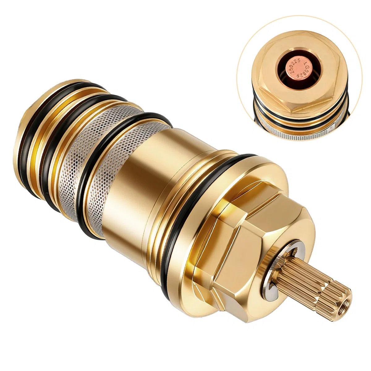 94282000 Unità di controllo della temperatura in ottone – 3/4" adatto per doccia Hansgrohe Ecostat, termostati per vasca a due e tre fori