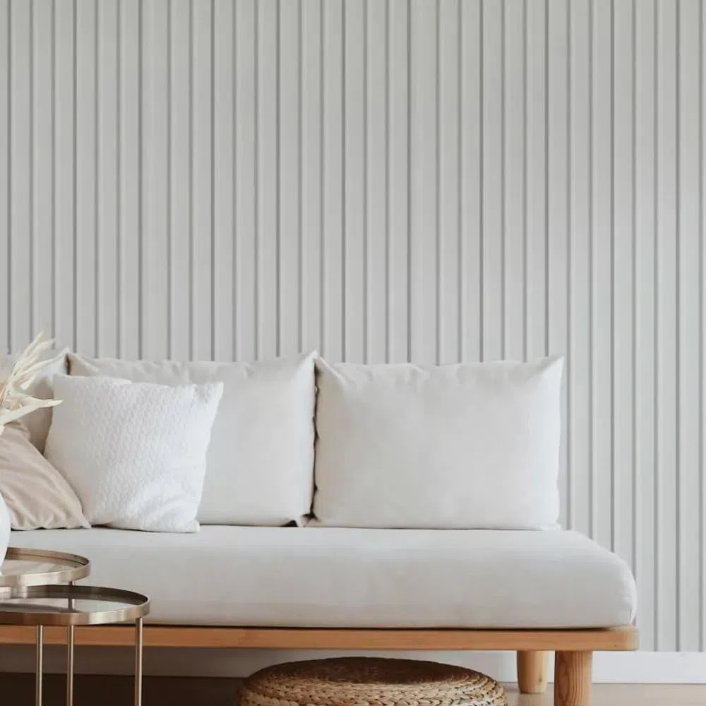 Pannelli Decorativi 3D in MDF Effetto Legno, 275 x 11,9 x 1,6 cm, Set da 4 Pezzi (White)