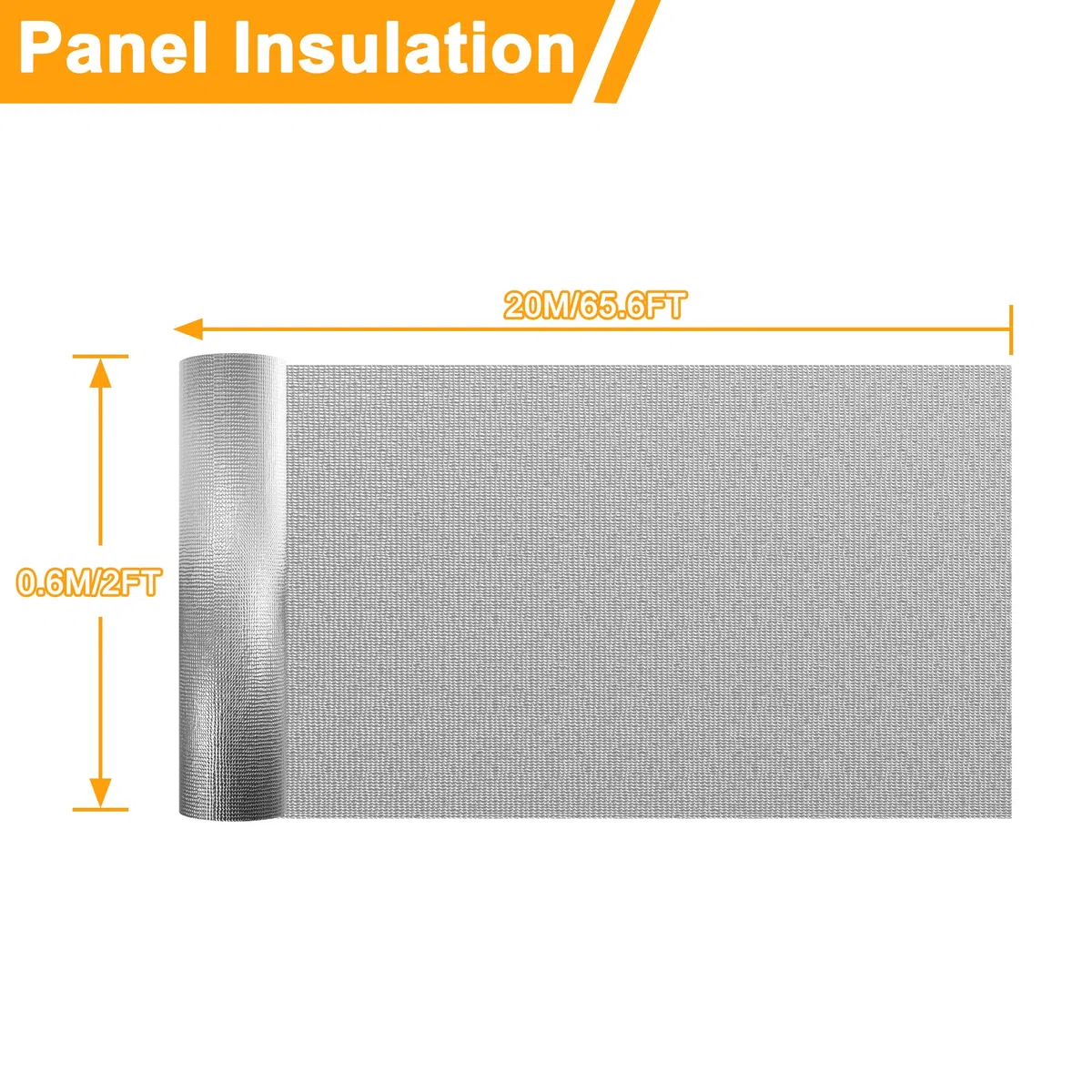 YRHome Pellicola isolante isolante per termosifone, pellicola isolante per riscaldamento a casa, protezione dal freddo, isolamento termico per campeggio, piscina, auto (0,6 x 20 m, 12 ㎡)