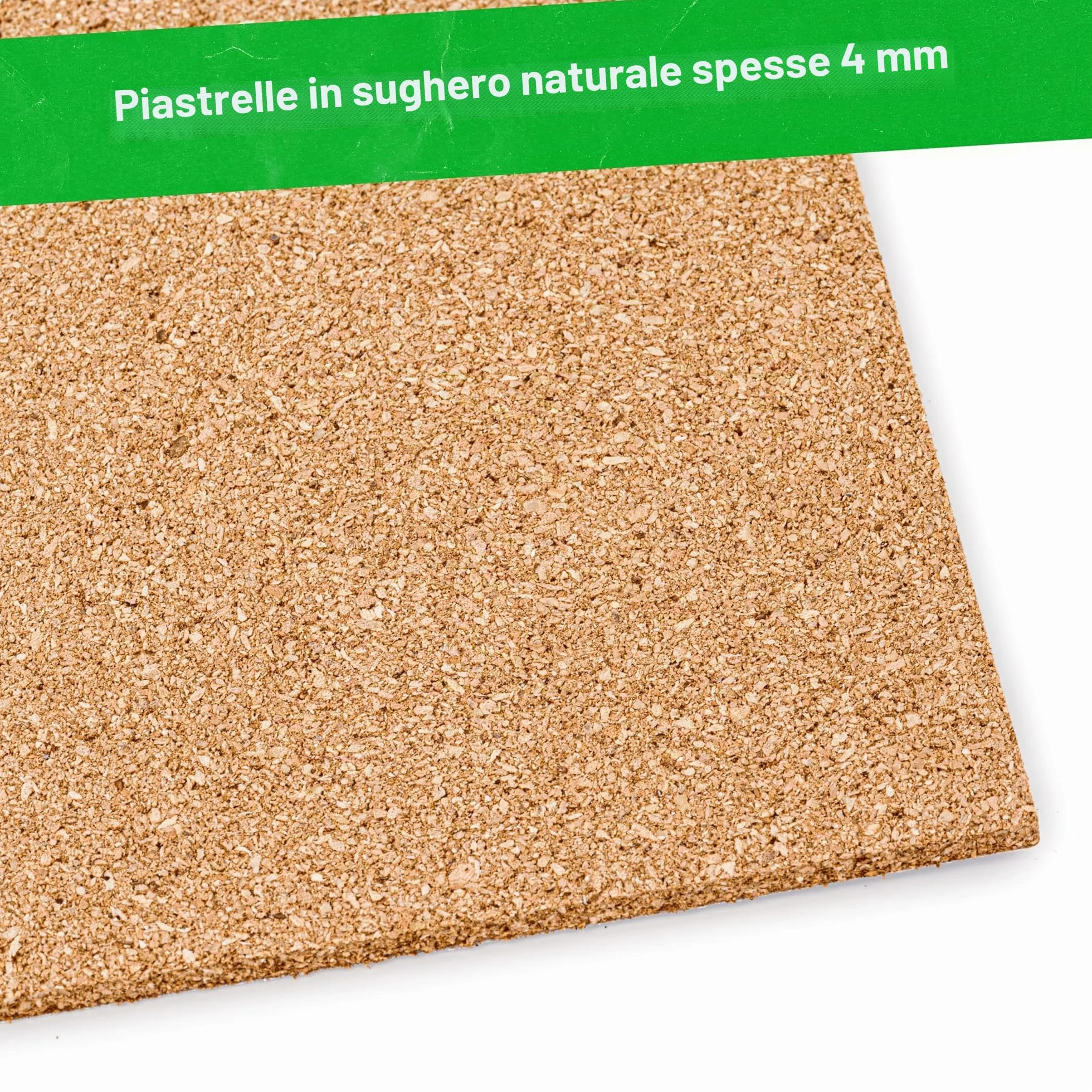 Piastrelle in sughero naturale, 300 x 300 x 4 mm, confezione da 20