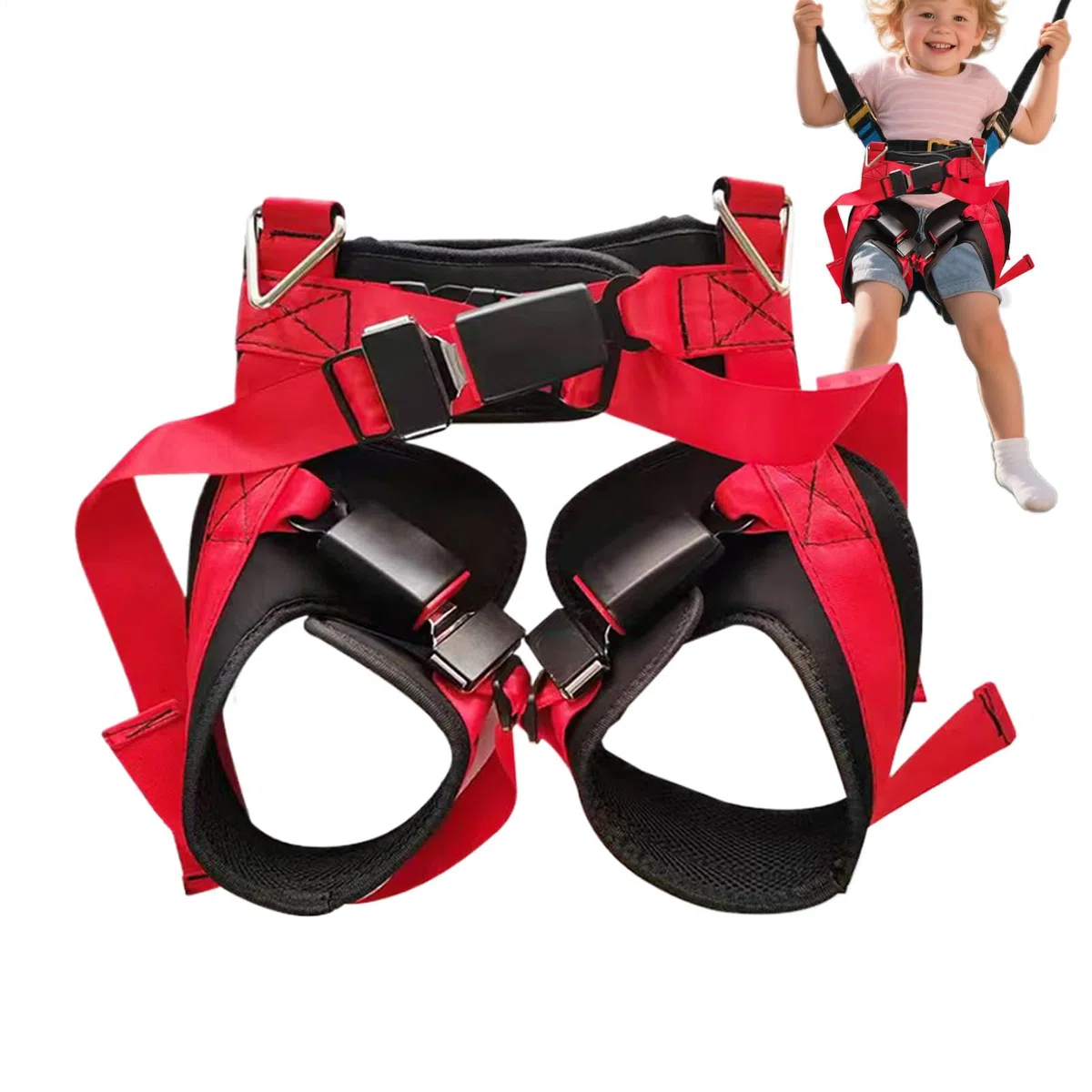 Generico Cinture Di Sicurezza, Imbracatura Anticaduta, Accessori per Sport Estremi, Protezione con Fibbia per Camminata, Corsa, Arrampicata, Parchi e Casa