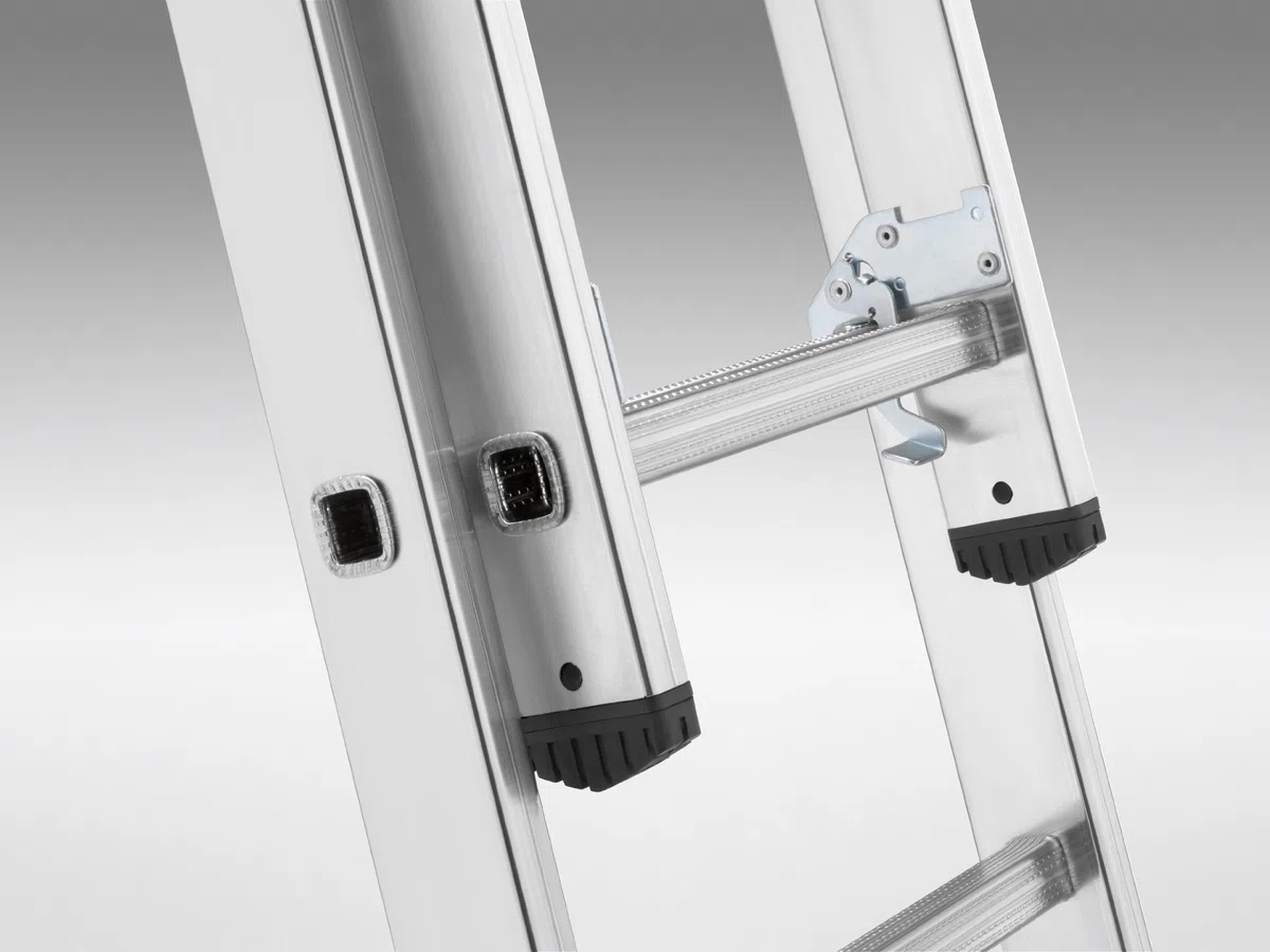 Hailo – Scala combinata in alluminio L680 3 pezzi 3 x 11 gradini, metallico, 1033 – 701