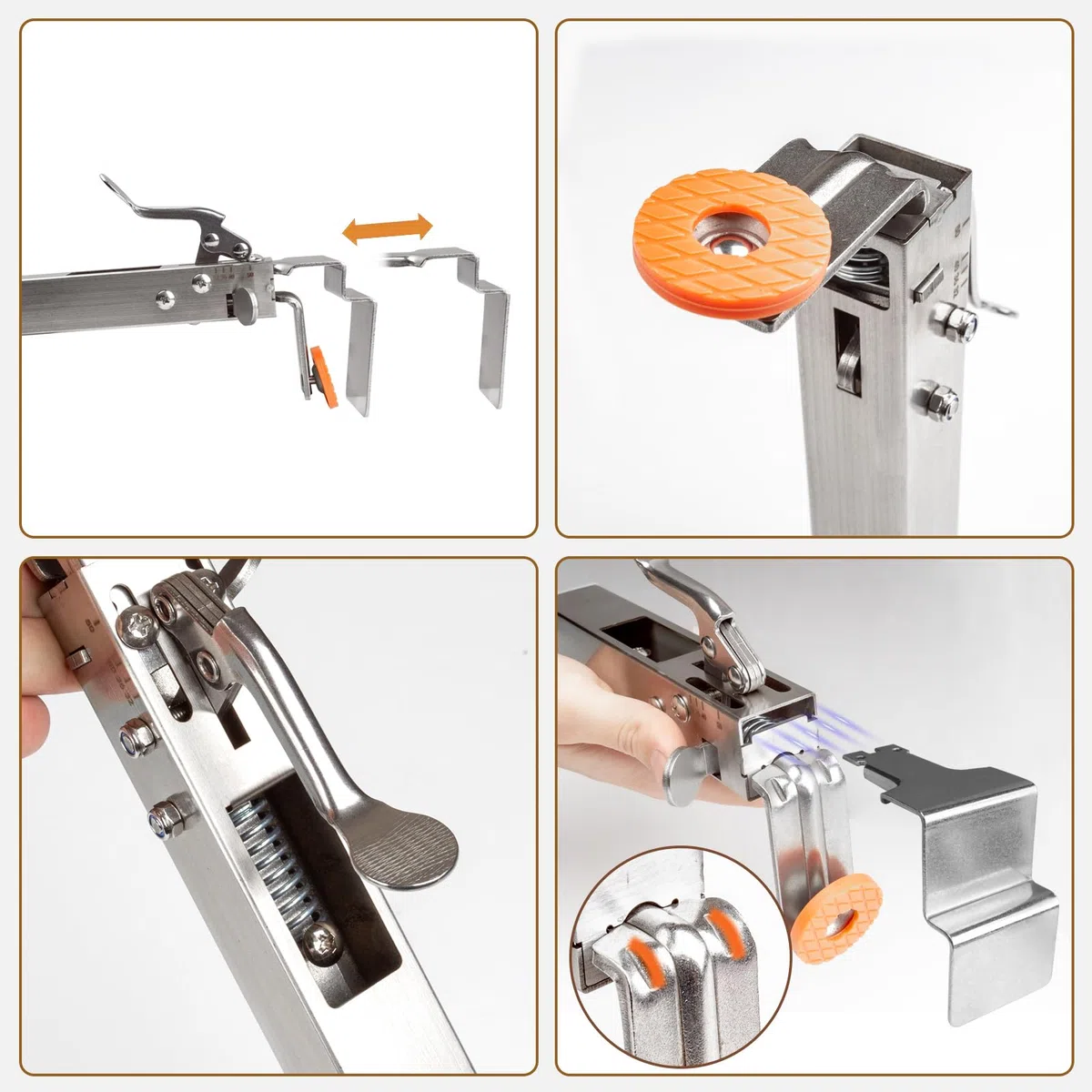 2PCS Morsetti di fissaggio per cassetti regolabili, morsetti universali per l'installazione di armadi in acciaio inossidabile, clip di fissaggio per installazione regolabili da 32 a 50 mm