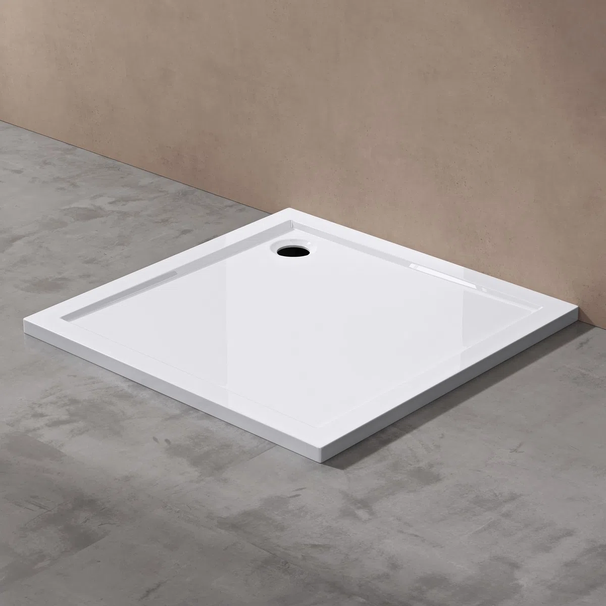 doporro Piatto Doccia 70x70 H 4 cm Quadrato in Acrilico Bianco Design Bordato Resistente a Urti e Graffi - Faro1