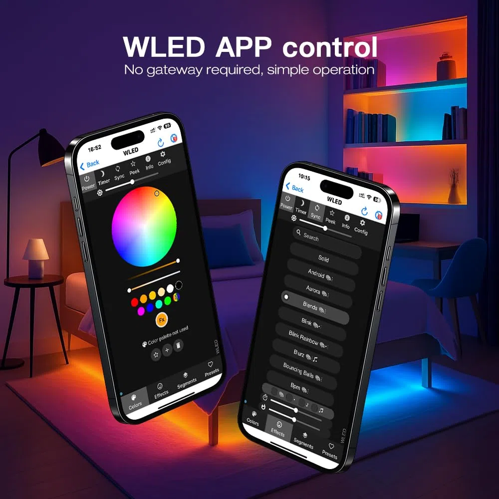 GLEDOPTO ESP32 WLED Elite Controller Relè, Ethernet, Audio Reattivo, Fusibile 20A per Strisce LED Indirizzabili Digitali WS2811, WS2812, SK6812, WS2815 (nero)