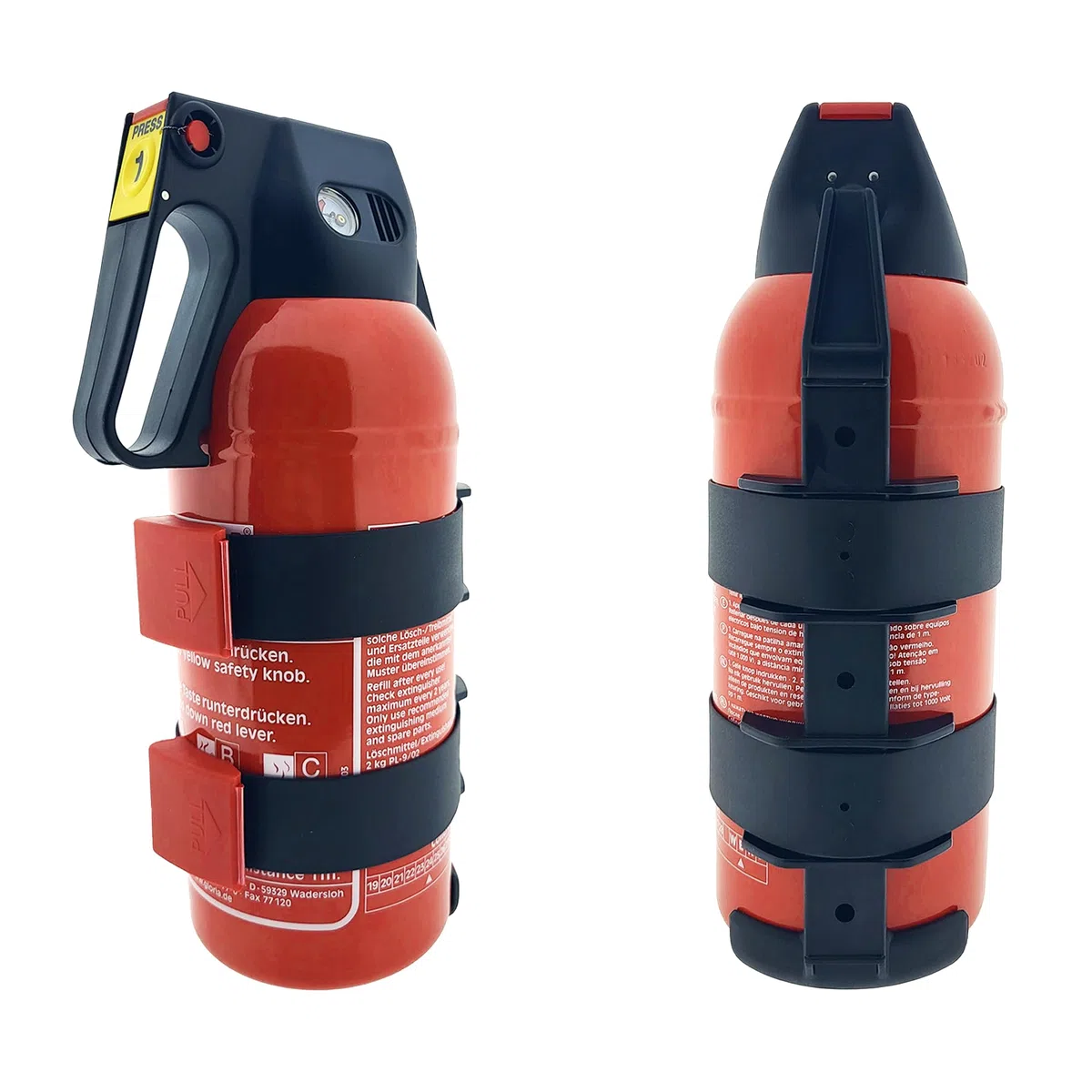 Compatto estintore 2 kg con caricabatteria da auto Supporto per Personal Communication
