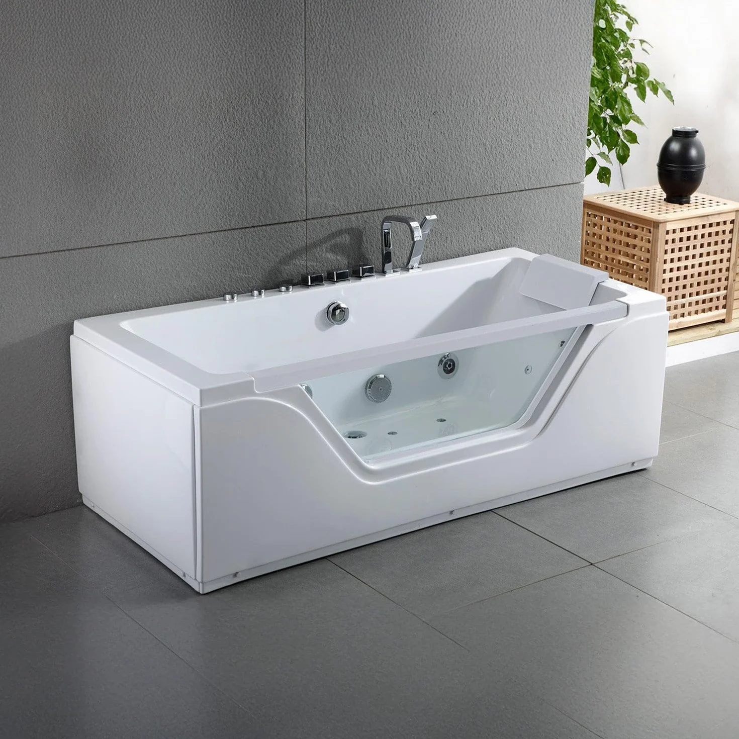SPALINA Tahiti White Jets - Vasca idromassaggio oblò L 170 x l 78 cm