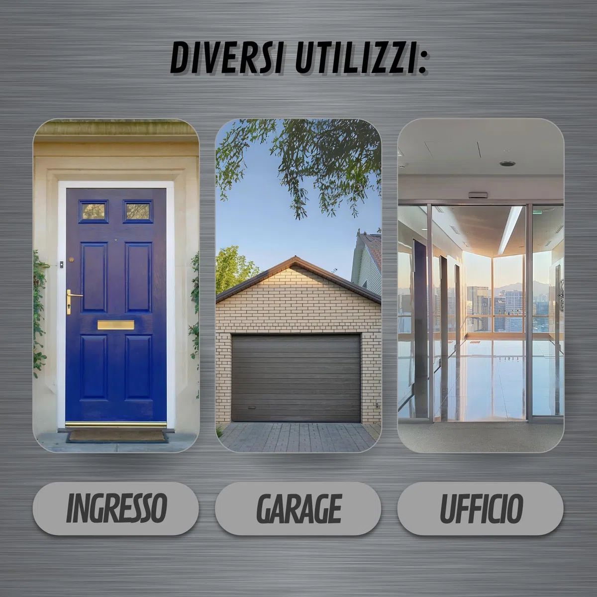 Set di 3 Cilindri con Pomello in Ottone 30/30mm con Chiave Unica, 15 Chiavi Incluse, 6 Viti, Serrature Universali per Porte e Garage, Lunghezza 60mm, Montaggio Facile