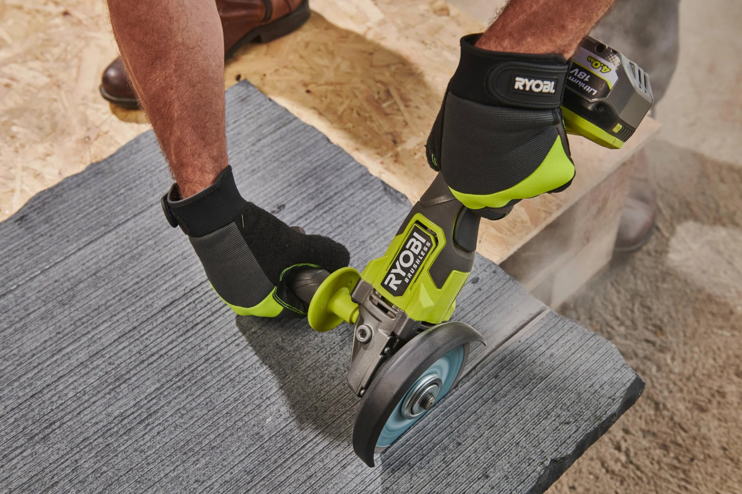 Ryobi RAG18BL-0 Smerigliatrice Angolare Brushless a Batteria 18V ONE+, Batteria Non Inclusa, Diametro Disco 125mm