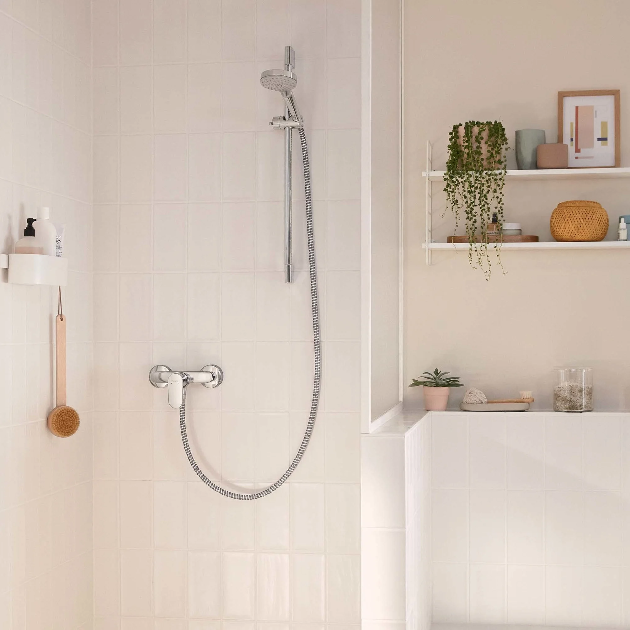 hansgrohe Rebris S miscelatore monocomando per doccia esterno, rubinetto per doccia a 1 funzione, cromo