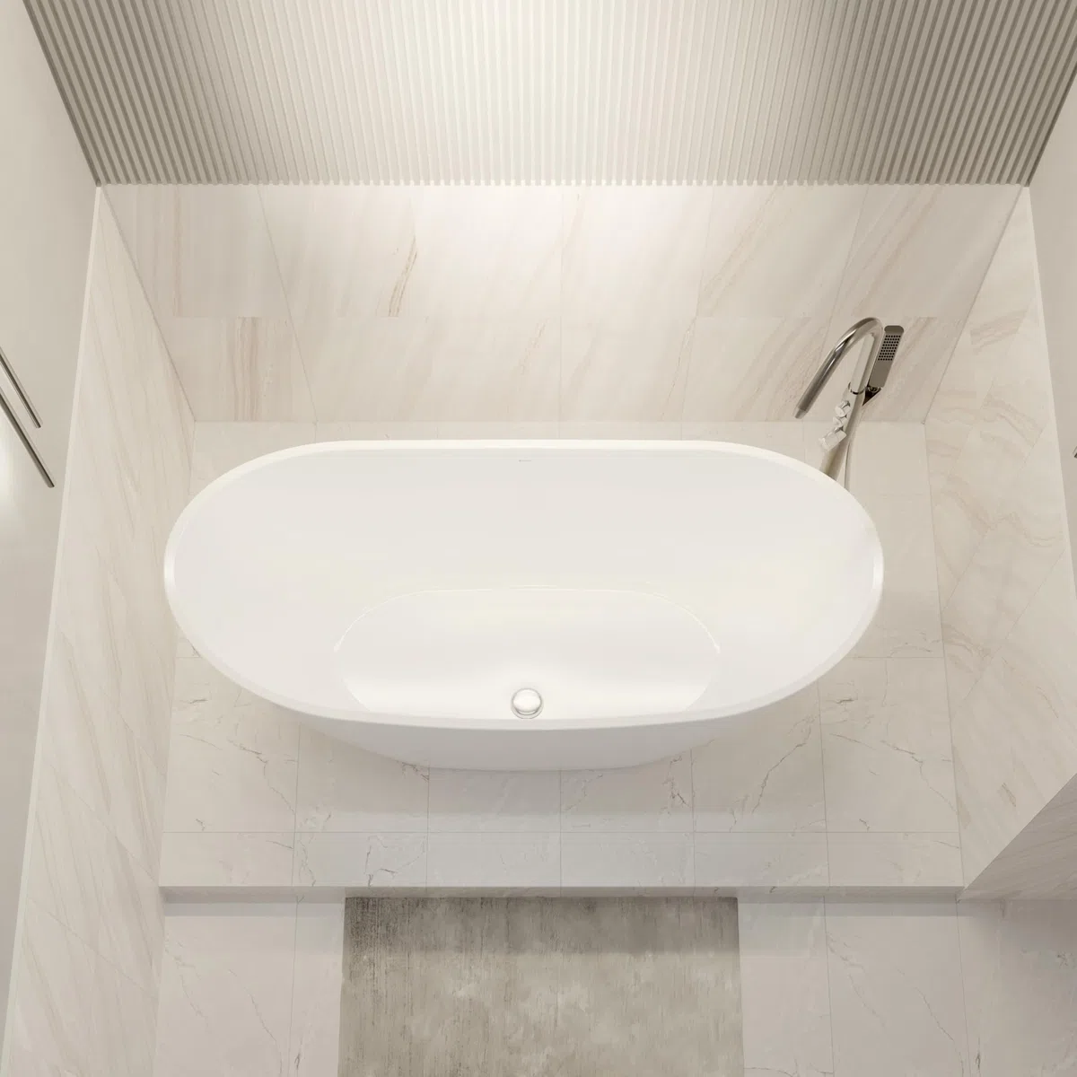Vasca da bagno freestanding BELLAGIO 2.0 acrilico - dimensioni e colore a scelta, Colore:Bianco lucido, Dimensioni:180x80 cm