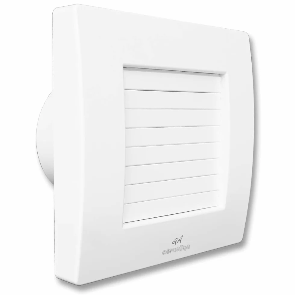 QA100 di Aerauliqa - Aspiratore assiale diam.99mm - 11W - 83m3/h - cod. 000540 - con alette interne automatiche