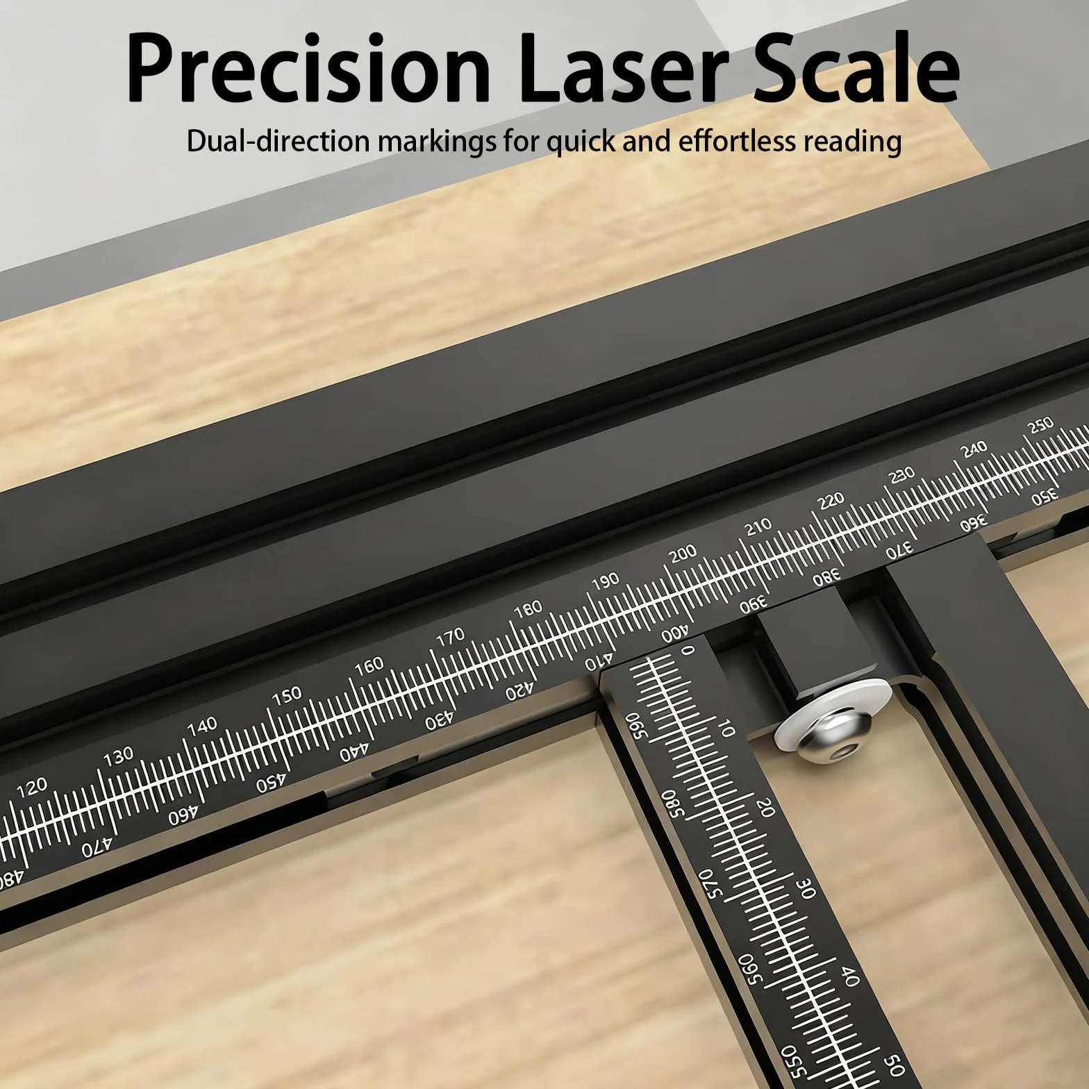 Dima di Fresatura Regolabile 500 x 500 mm per Fresatrice, Guida di Precisione per Fresature Quadrate e Rettangolari, per Lavorazione del Legno e Mobili
