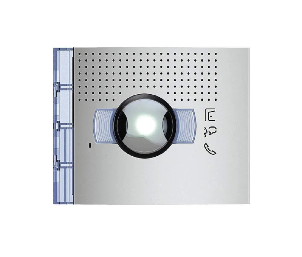 BTICINO 351301 Frontale Sfera per Modulo Audio/Video, Allmetal Alluminio Anodizzato, IK07, Compatibile Sfera/Sfera New, per Telecamera Grandangolare fino 5MP, Senza Pulsanti, Installazione Modulare