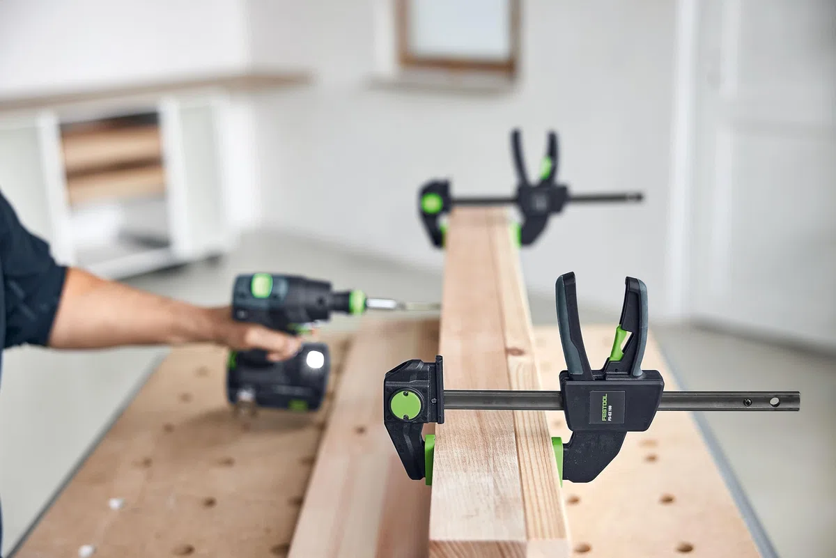Festool Morsetto monomano FS-EZ 150/2, set da 2 morsetti a serraggio rapido per MFT