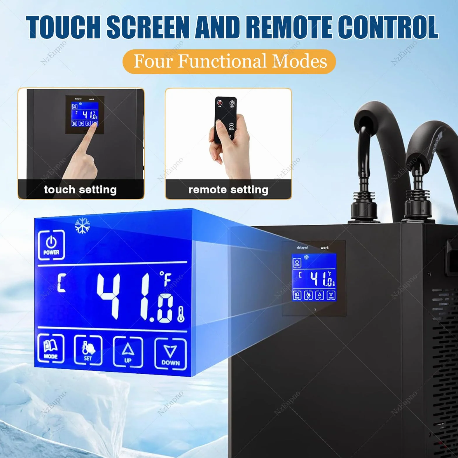 Kit Per Vasca Da Bagno Ghiacciata E Refrigeratore A Immersione, Refrigeratore Per Vasca Da Bagno Ghiacciata Con Filtro E Pompa, Ice Pod Cold Plunge, Refrigeratore Ad Acqua Per Terapia Del Freddo