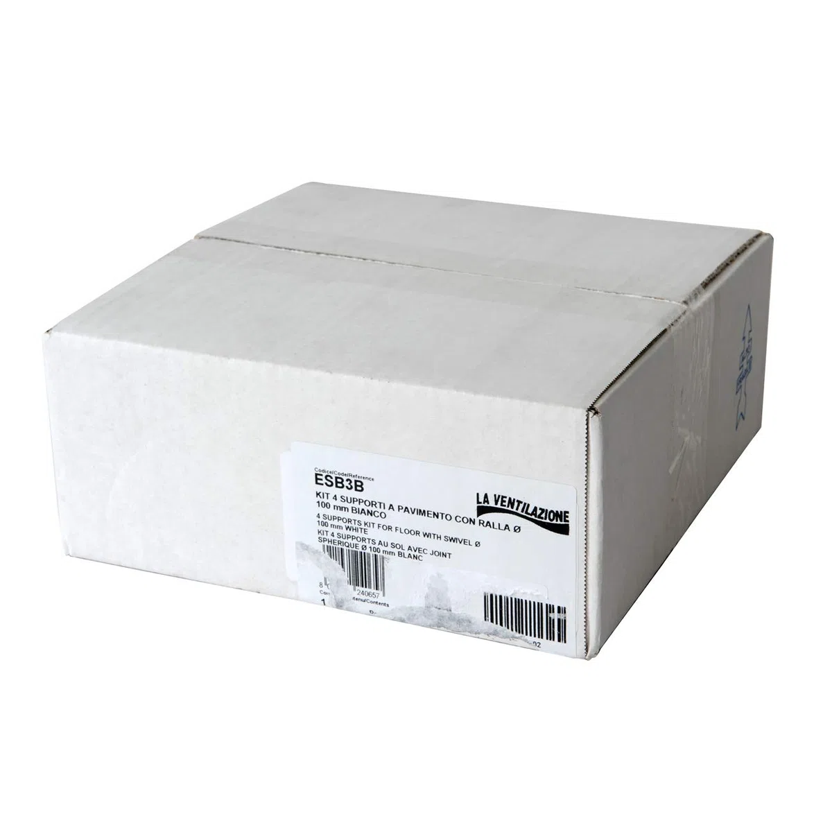 La Ventilazione ESB3B Kit 4 supporti regolabili con ralla a pavimento per unità esterne. Colore bianco
