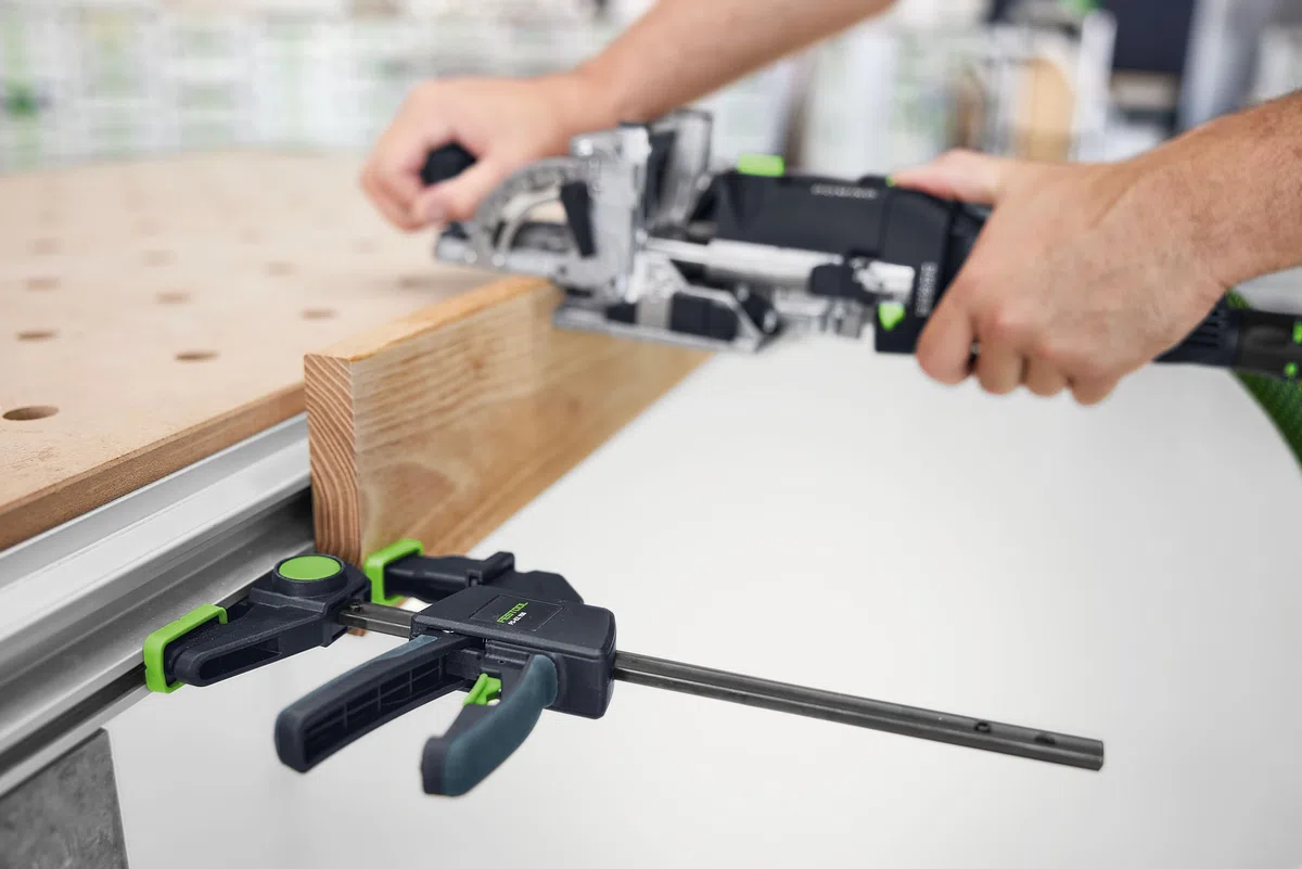 Festool Morsetto monomano FS-EZ 150/2, set da 2 morsetti a serraggio rapido per MFT