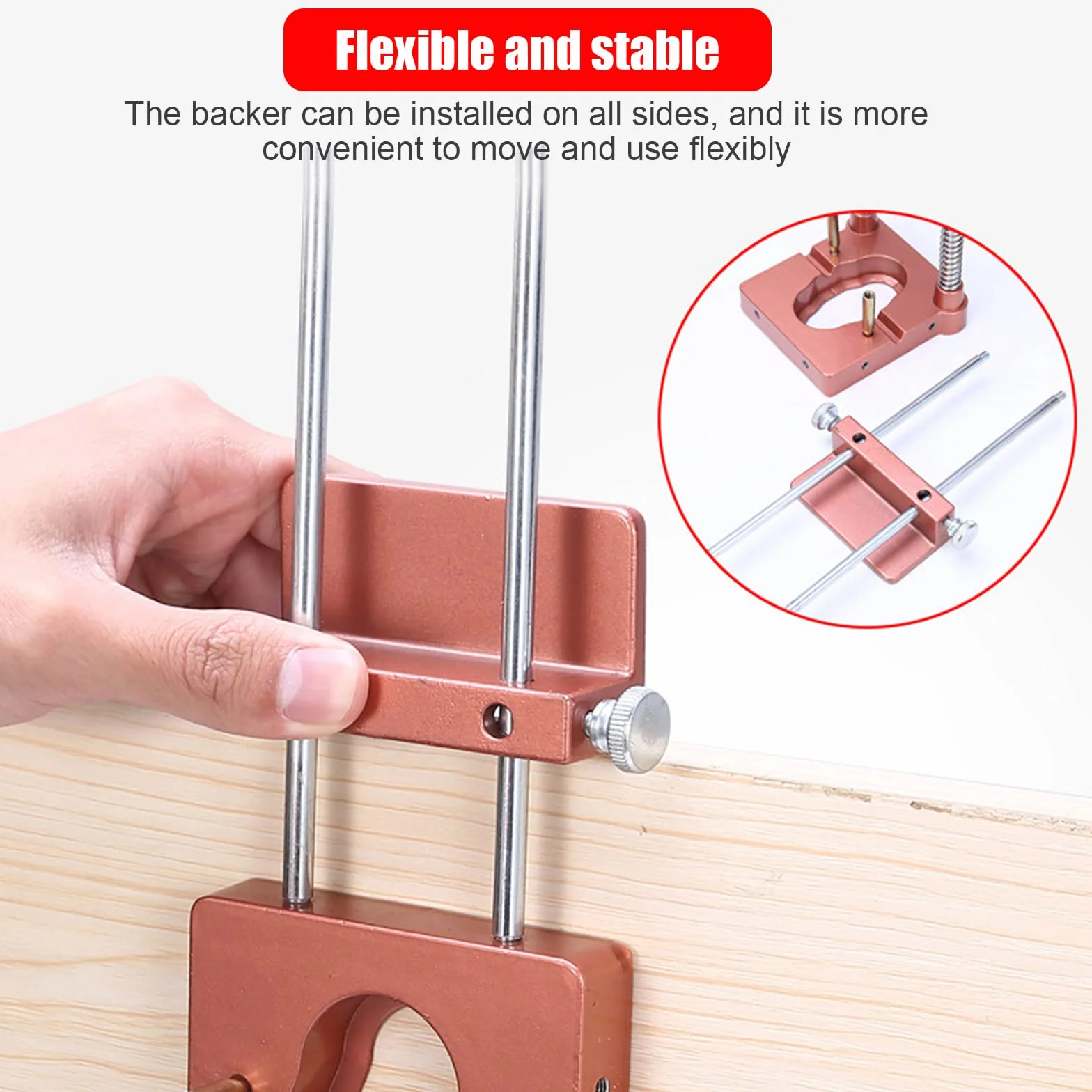 Annodatore con supporto per trapano, guida per segnatrici regolabile, strumento portatile di precisione per la lavorazione del legno, guida per trapano per utensili manuali, set di guida verticale