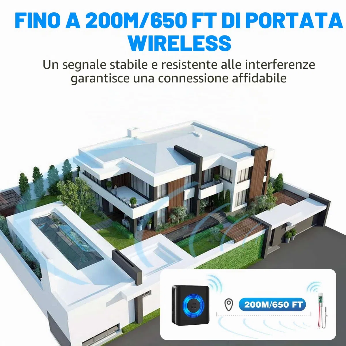 Satisure - Set di espansione per campanelli wireless, 3 ricevitori 1 trasmettitore, convertitore wireless, segnale acustico wireless, espansione per impianti di campanelli wireless