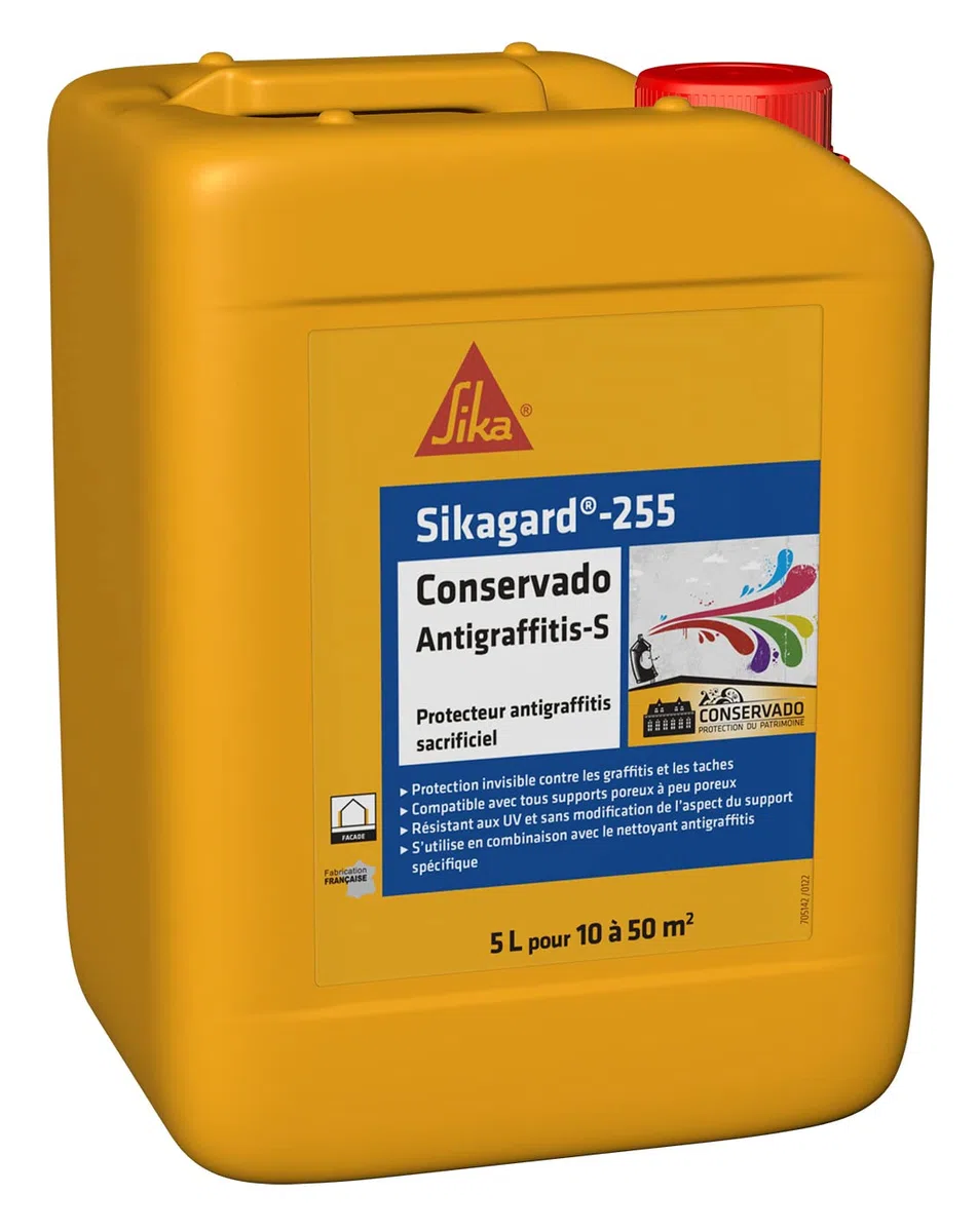 Sika gard 255 Conservado Antigraffiti S, Protezione invisibile da graffiti e macchie, 5L