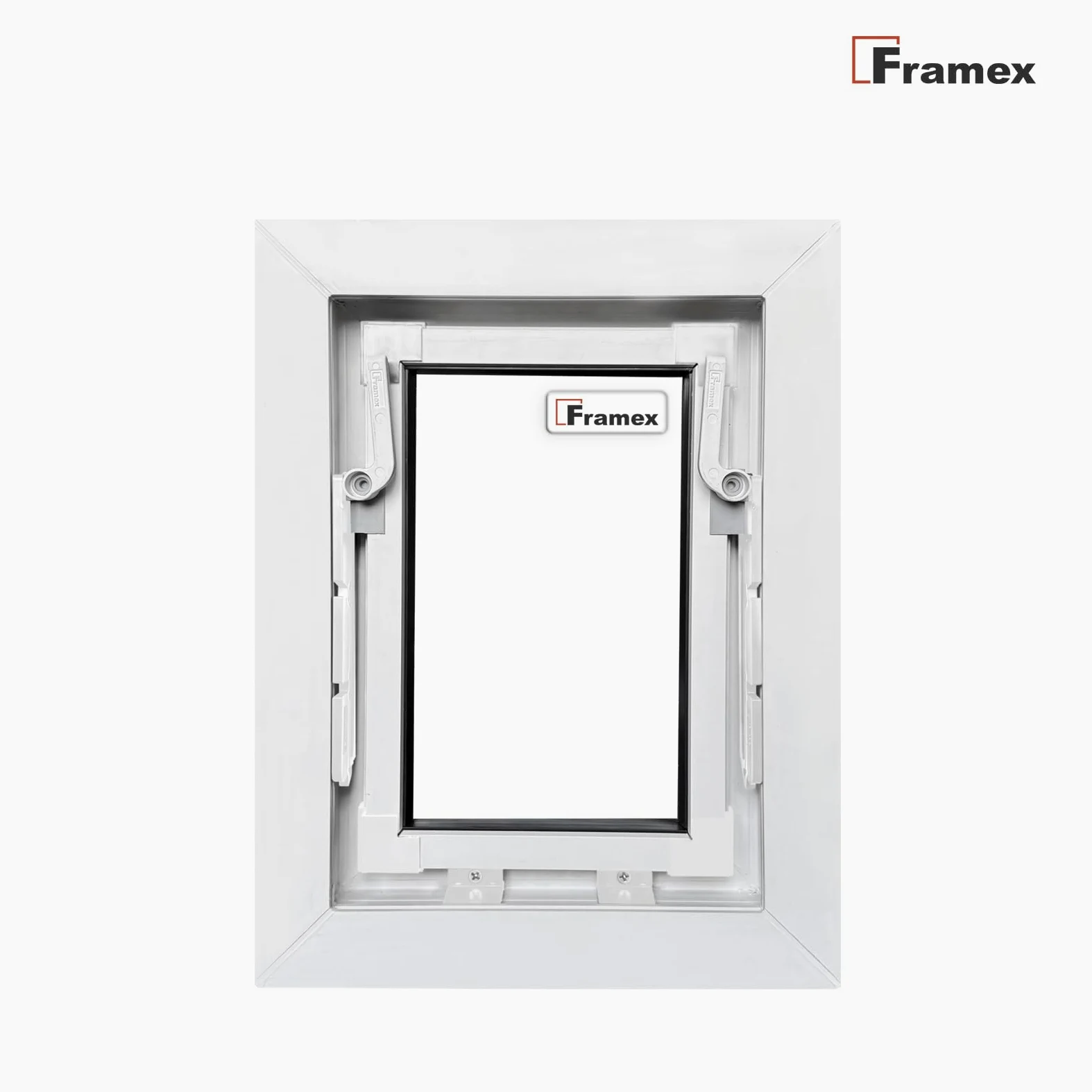Finestra in PVC, a Ribalta e a Battente, Bianca, 100 x 60 cm (1000 x 600 mm), Vetro Singolo – Finestra in PVC con funzione di Ribalta e a Battente, per ventilazione, scantinati
